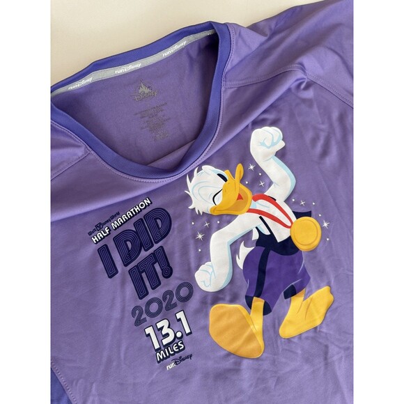 Run Disney Disney Parks Donald Duck T-shirt Size Large Purple Brand New - Picture 2 of 5